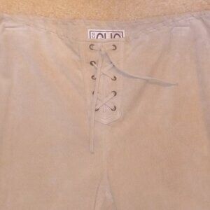 Suede Y2K Pants Vintage by Clio With Tie Front Rare NWT Size 8 VERY RARE